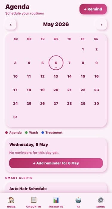 Blush Pink agenda screen