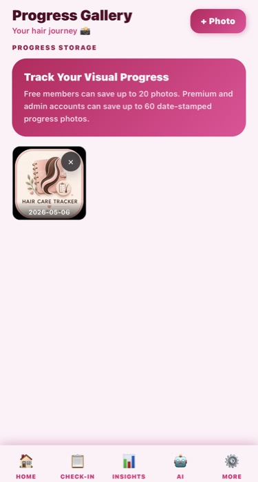 Blush Pink Progress Gallery screen